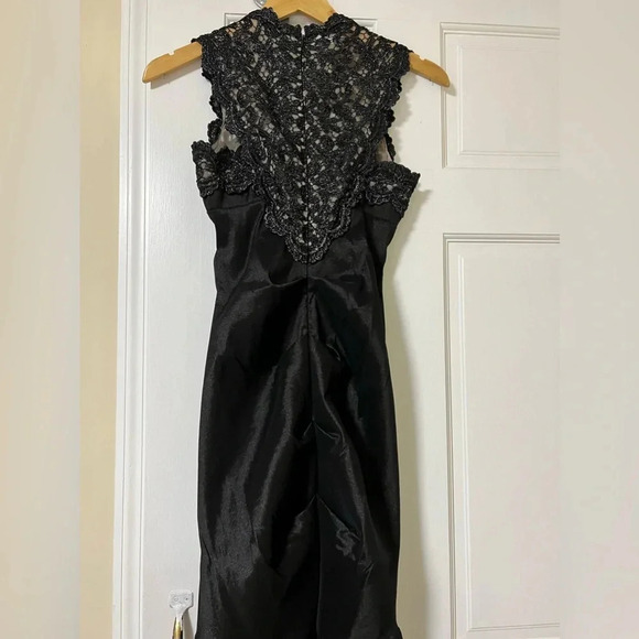 Asymmetric Slit Front Wedding Evening Party Maxi Dress Size XS - Picture 6 of 12